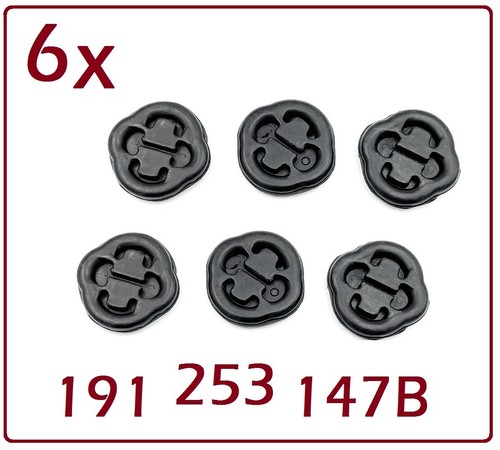 6er set auspuff gummi halter - 6er,