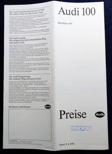 Audi 100 preisliste - audi, c4